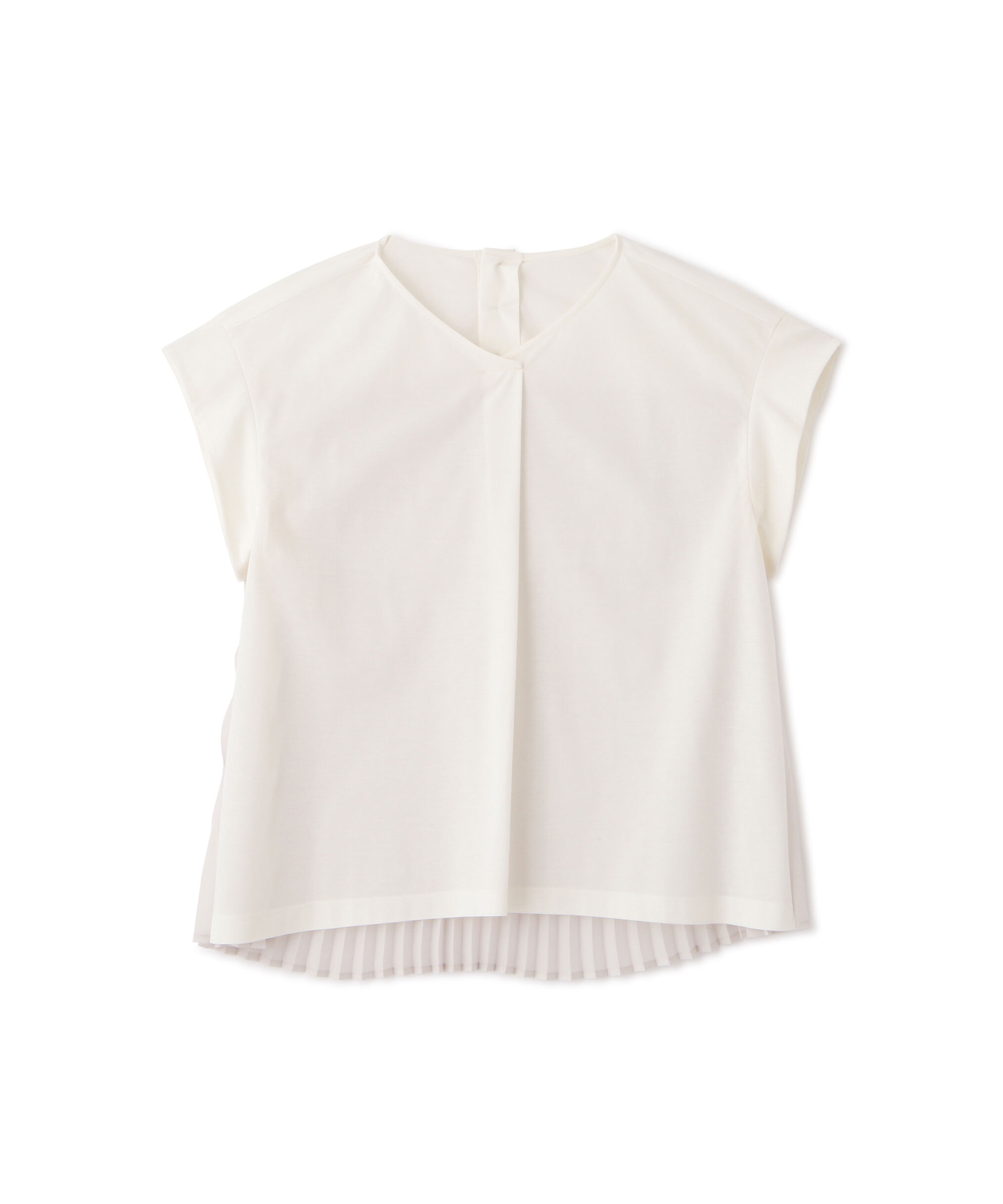  「◆【接触冷感】プリーツドッキングカットソープルオーバー」|Tシャツ・カットソー|