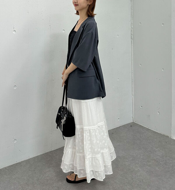 archives「ハーフスリーブ麻調テーラードジャケット」|テーラードジャケット|