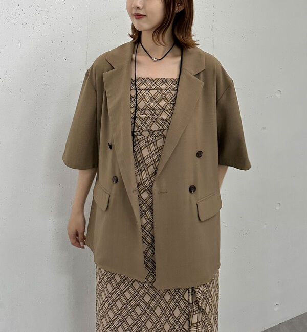 archives「ハーフスリーブ麻調テーラードジャケット」|テーラードジャケット|MOCHA