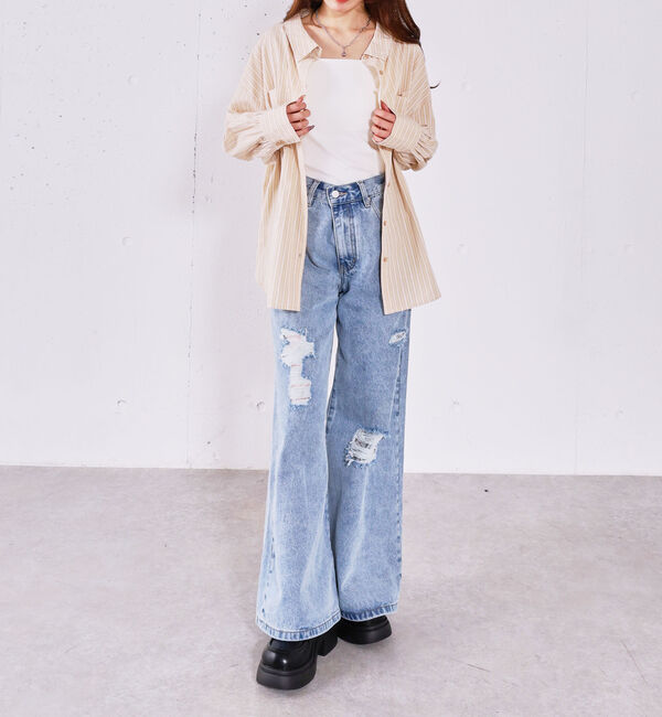 archives「２ｗａｙストライプシャツ」|シャツ・ブラウス|