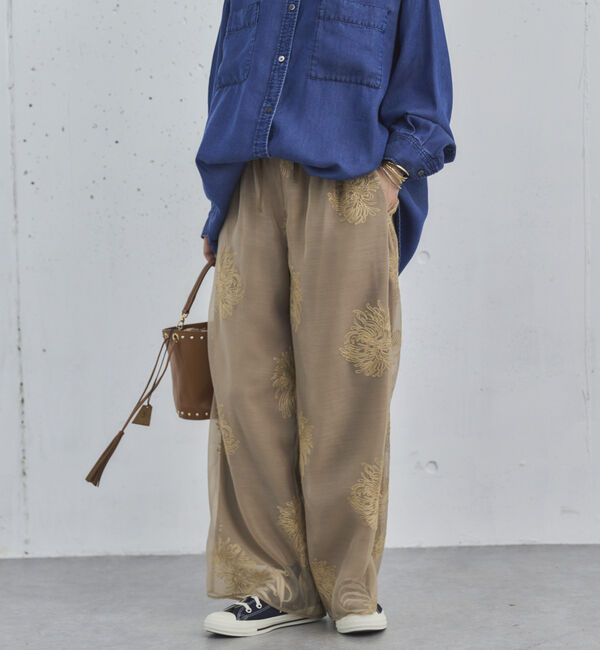 Doux archives「刺繍シアードロストパンツ」|チノ|