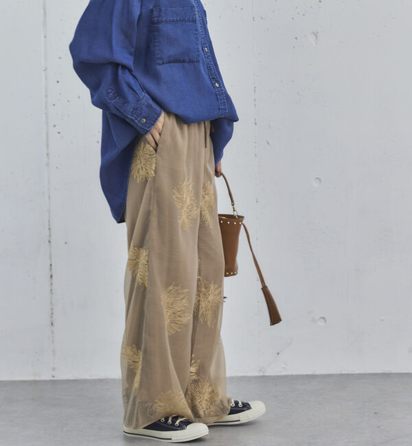 Doux archives「刺繍シアードロストパンツ」|チノ|