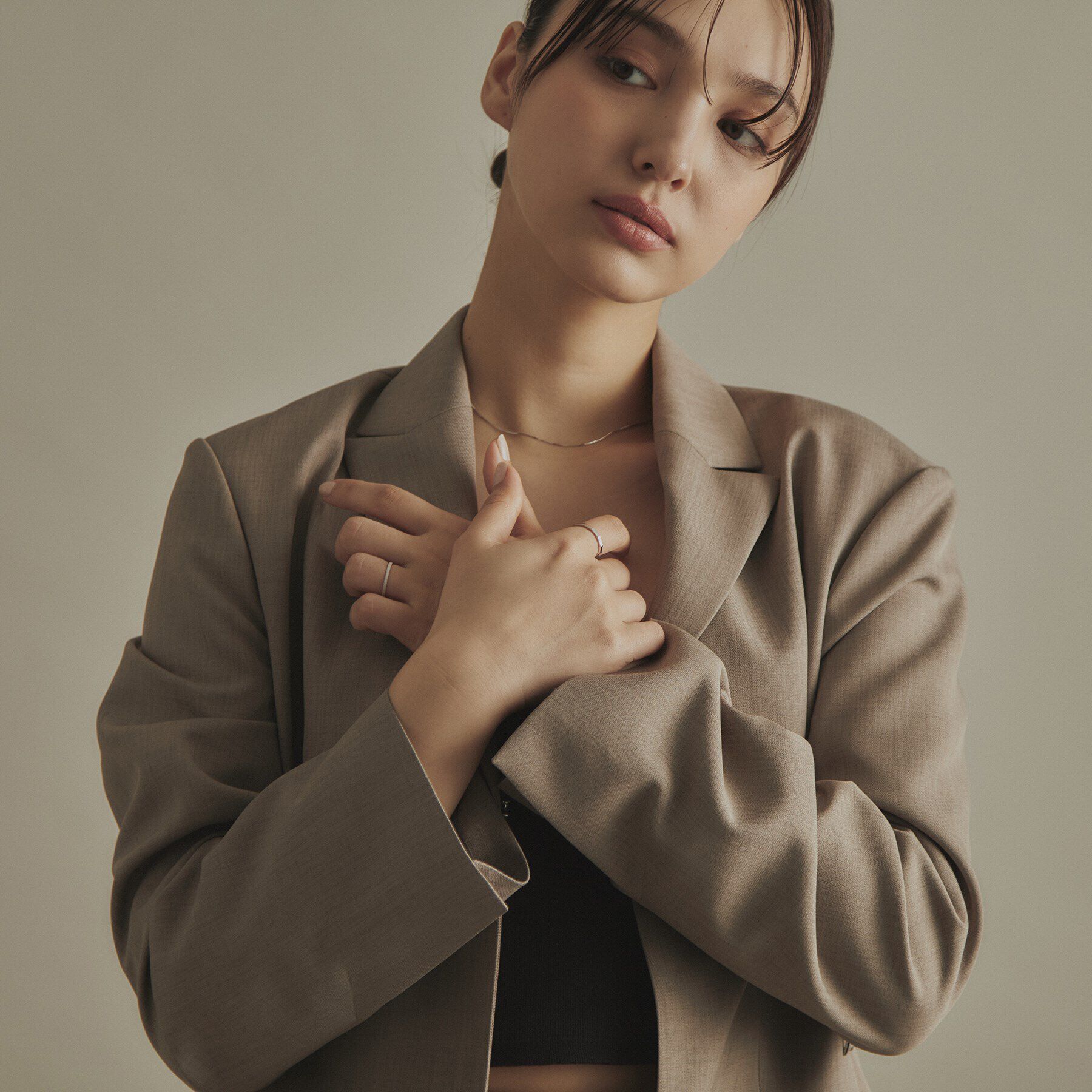 COCOSHNIK「K10面取り パートナーリング（レディース） WG」|リング|