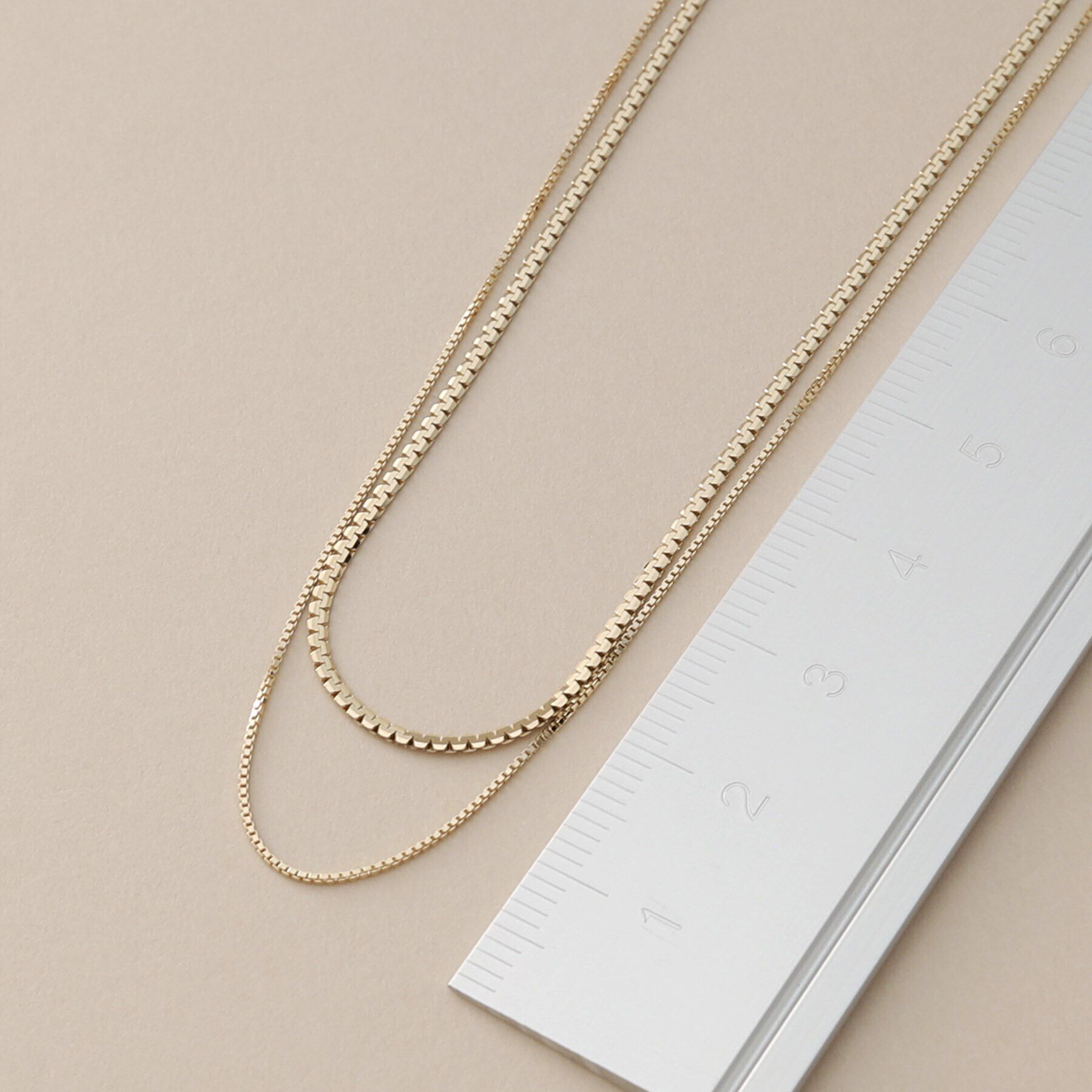 COCOSHNIK「K10ベネフラット&times;ベネレイヤード ネックレス」|ネックレス|