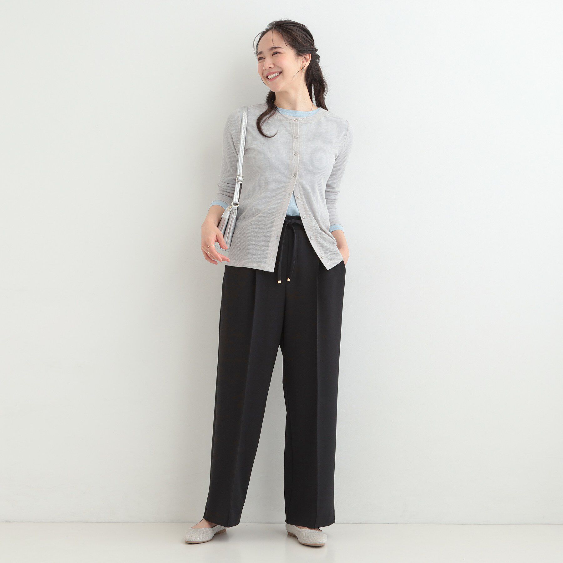 SHOO･LA･RUE「【S-LL/着丈選べる/洗濯後しわになりにくい】スマートに見えるイージーワイドパンツ」|その他|