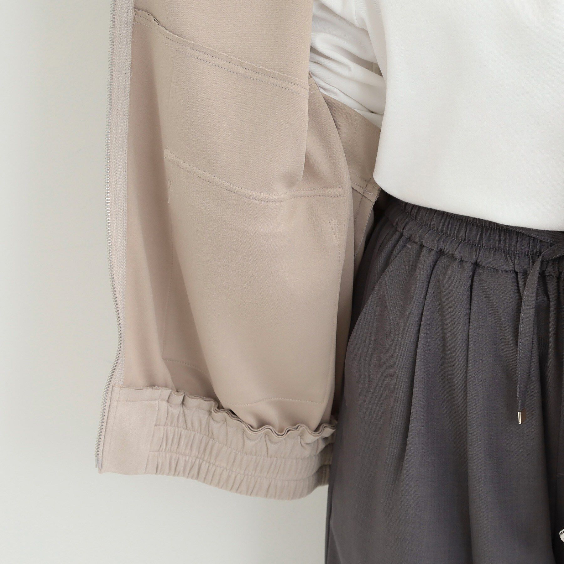 SHOO･LA･RUE「カットスエードスタンドブルゾン」|ブルゾン・スタジャン|