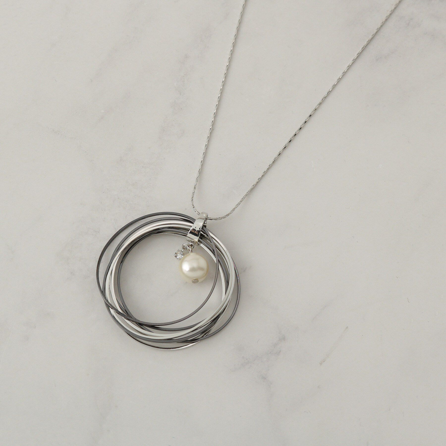 SHOO･LA･RUE「キャシャ8連ネックレス」|ネックレス|シルバー(006)