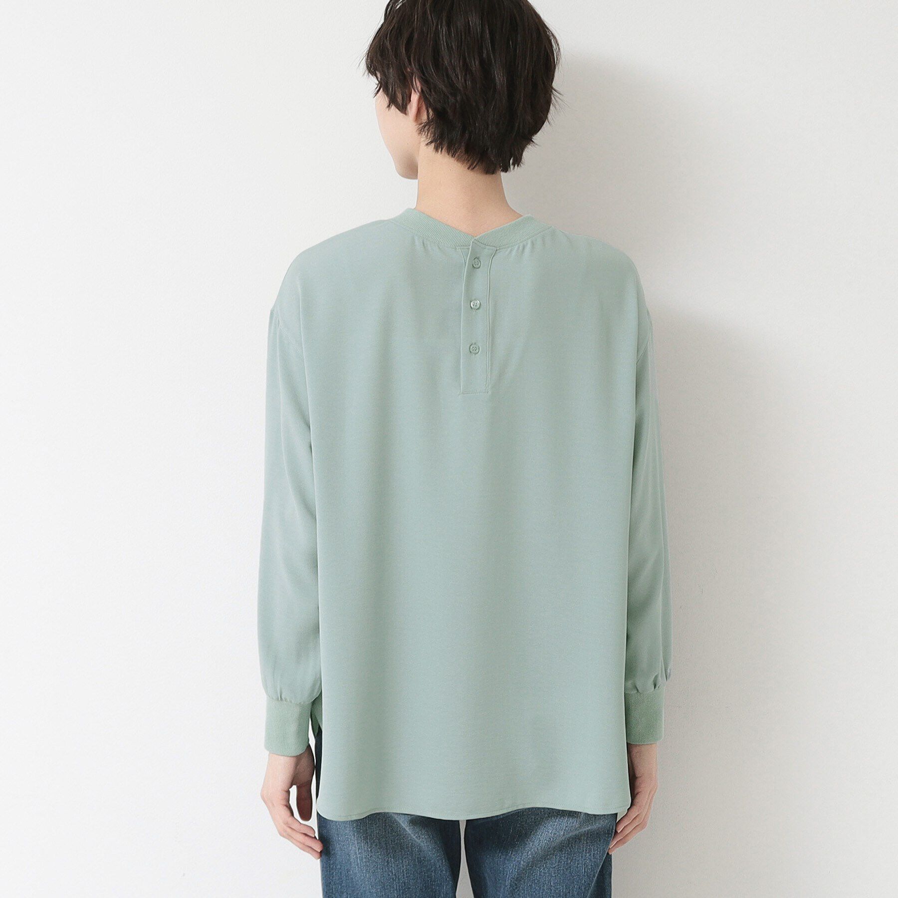 Dessin「【洗える】バックヘンリープリントブラウス（XS～L）」|シャツ・ブラウス|