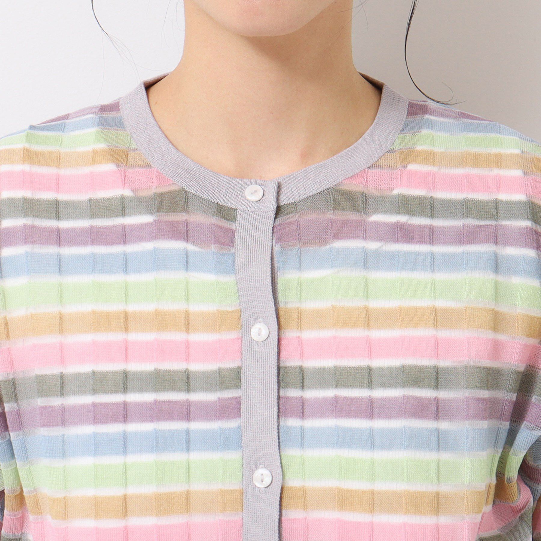 Dessin「【洗える】シアーボーダーカーディガン（S～L）」|カーディガン|