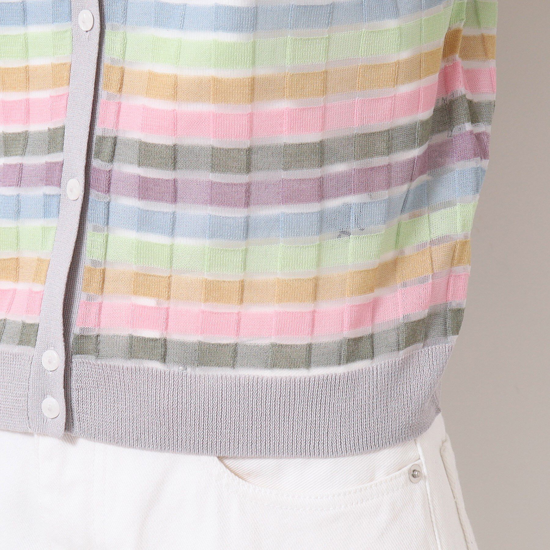 Dessin「【洗える】シアーボーダーカーディガン（S～L）」|カーディガン|