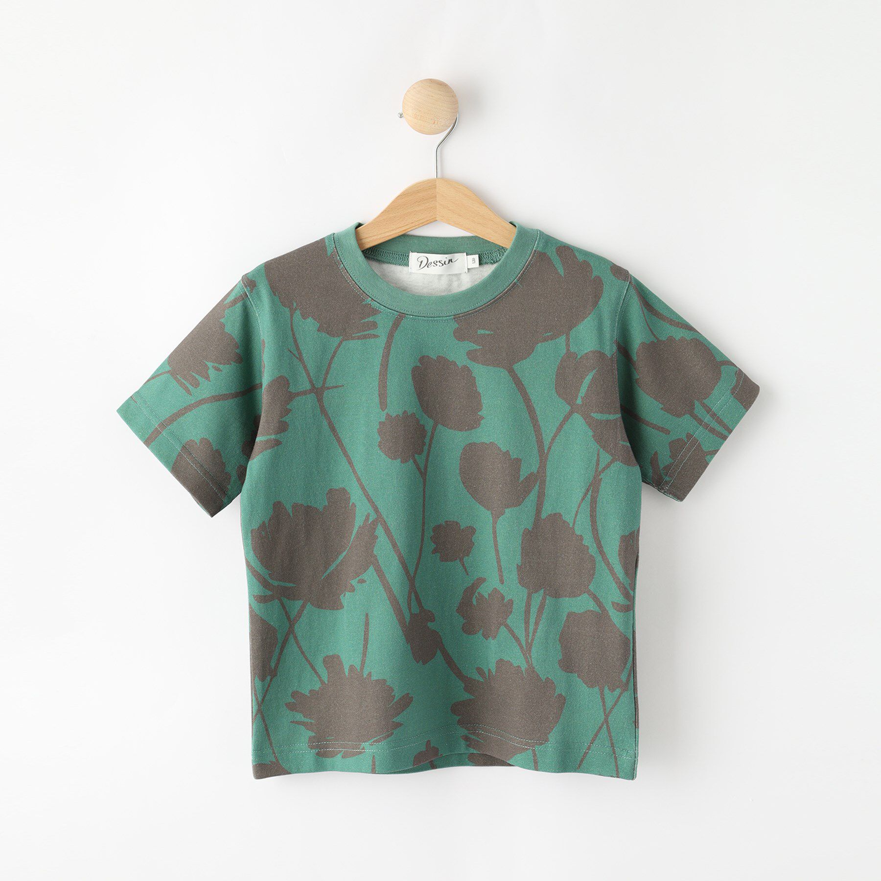 Dessin「【リンクコーデ】フラワープリントTシャツ」|Tシャツ・カットソー|グリーン(122)