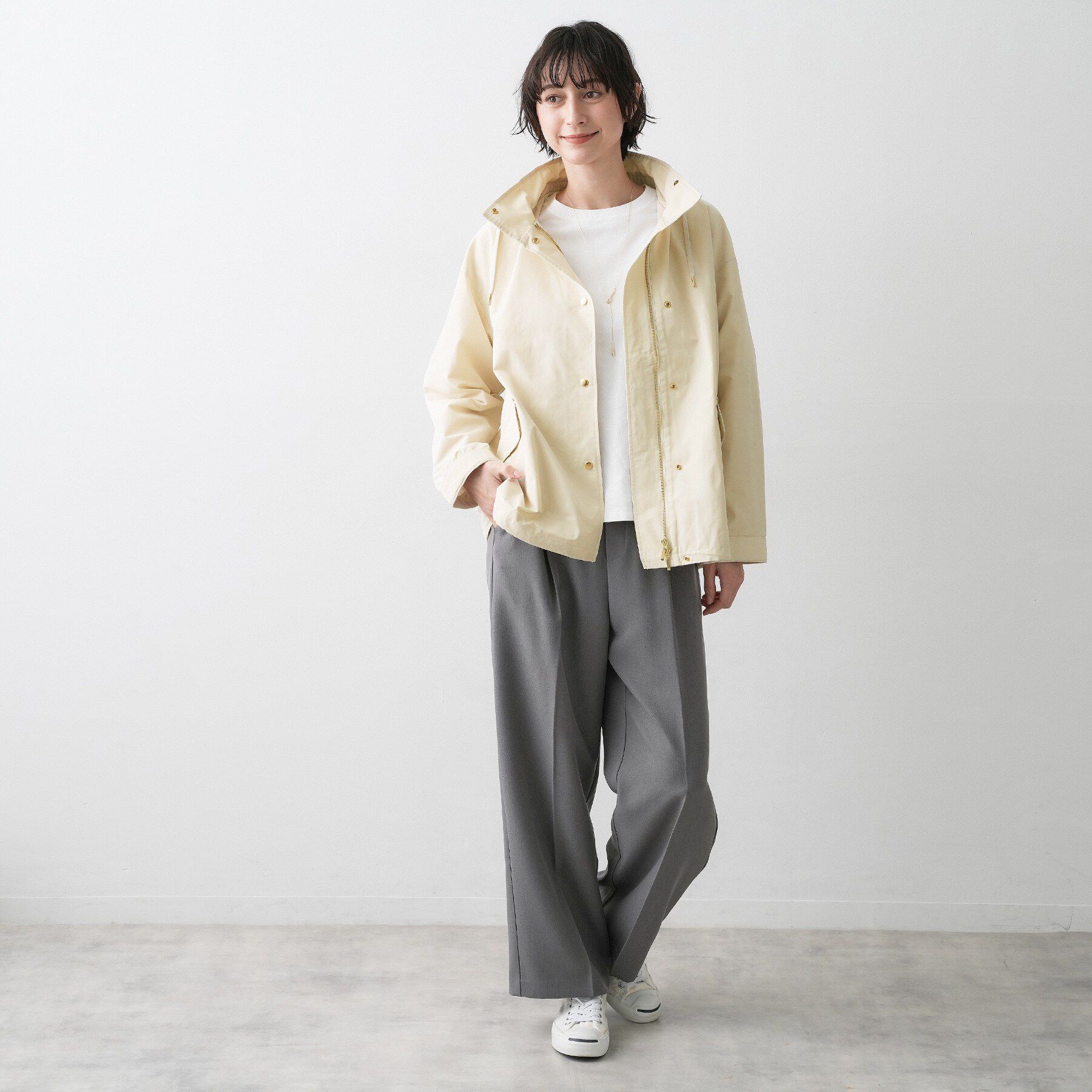 Dessin「【撥水/2WAY】フーディーブルゾン」|ブルゾン・スタジャン|