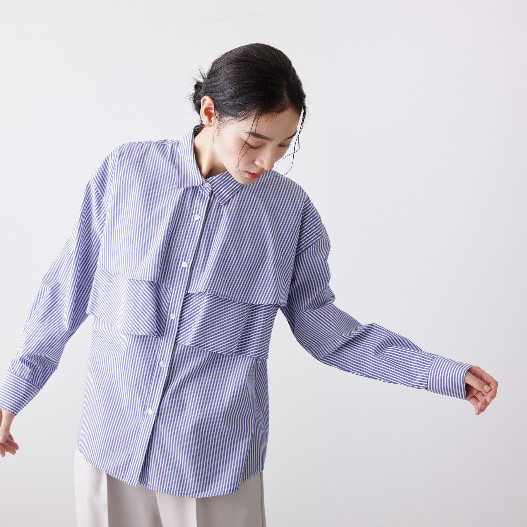 Dessin「ブロードフリルブラウス」|シャツ・ブラウス|