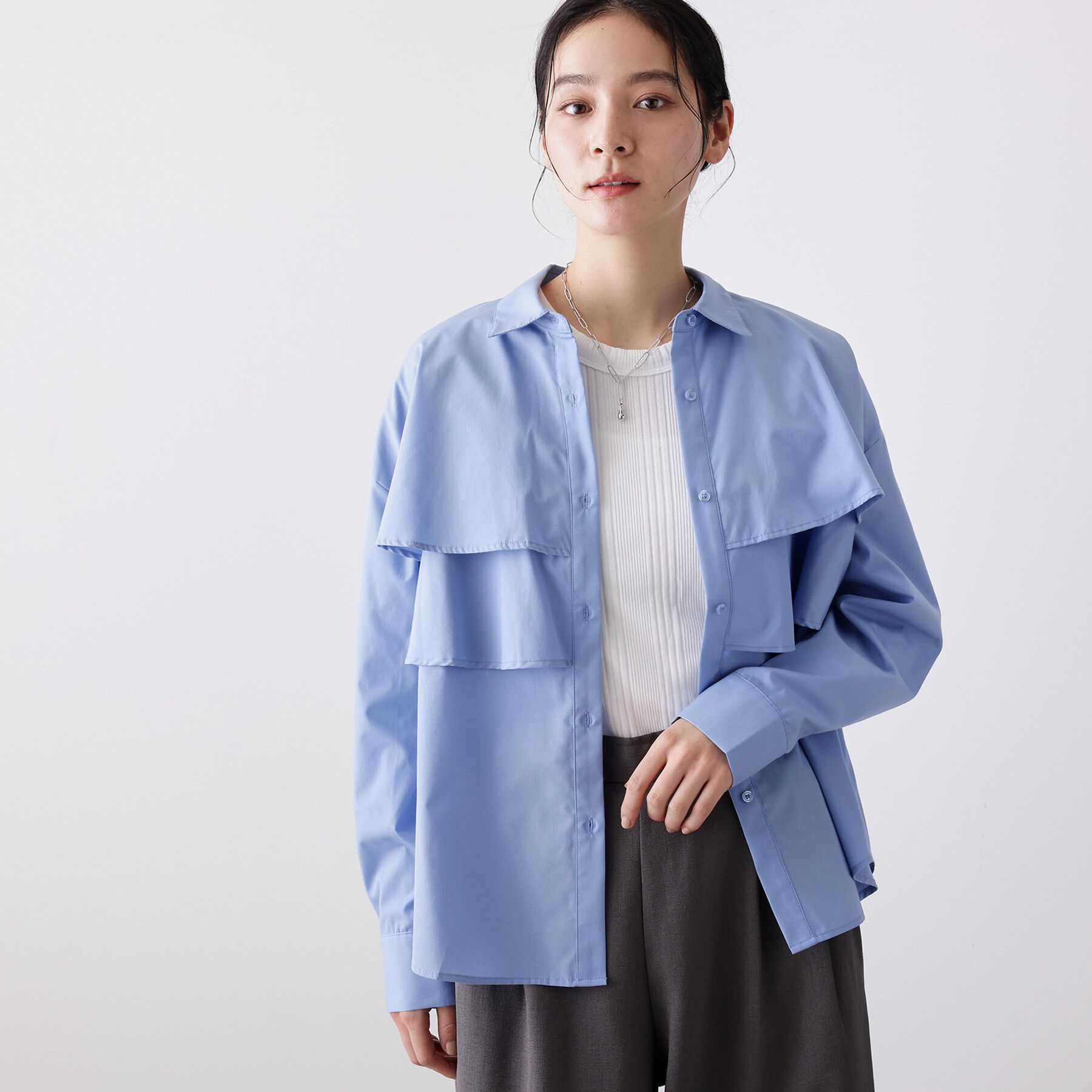 Dessin「ブロードフリルブラウス」|シャツ・ブラウス|