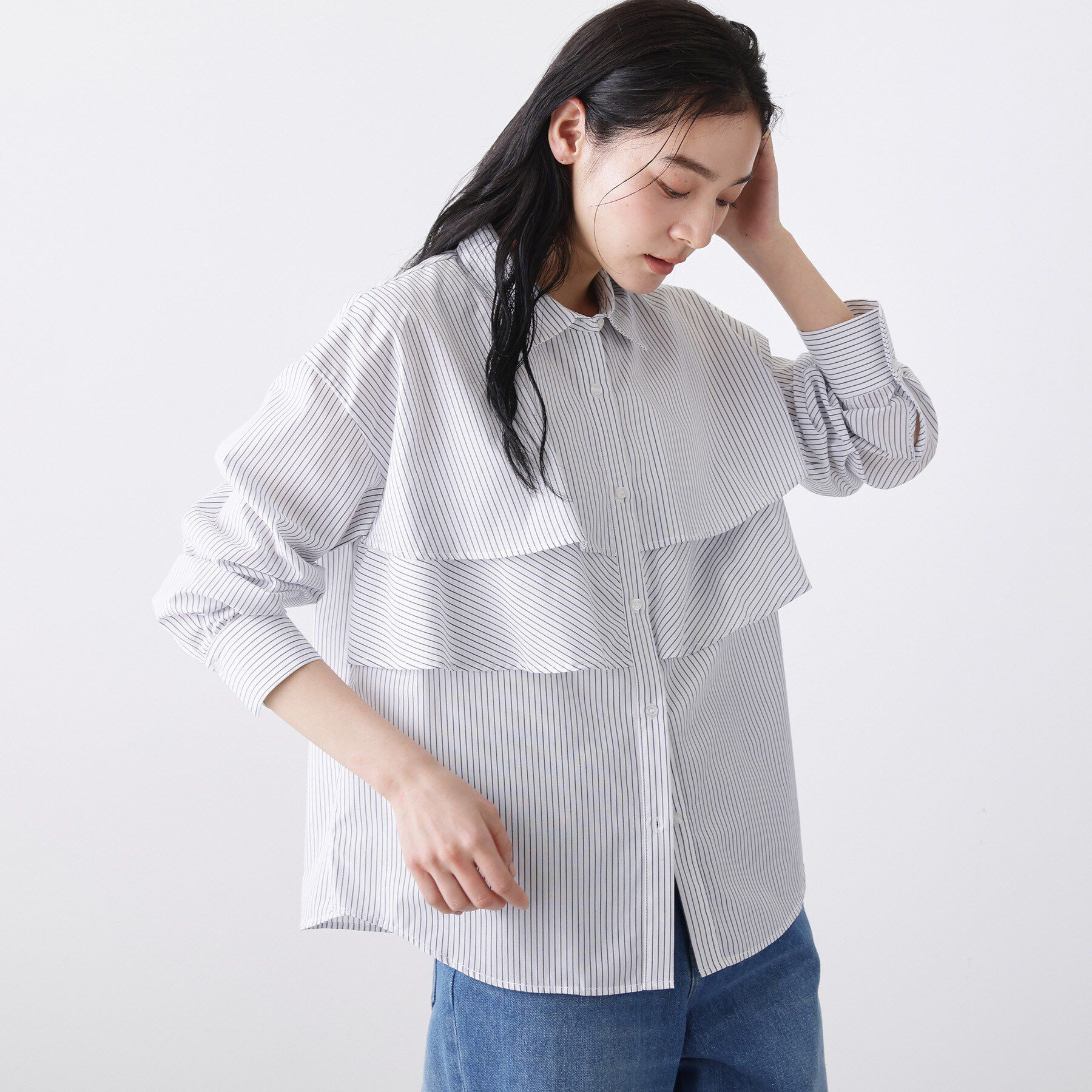 Dessin「ブロードフリルブラウス」|シャツ・ブラウス|