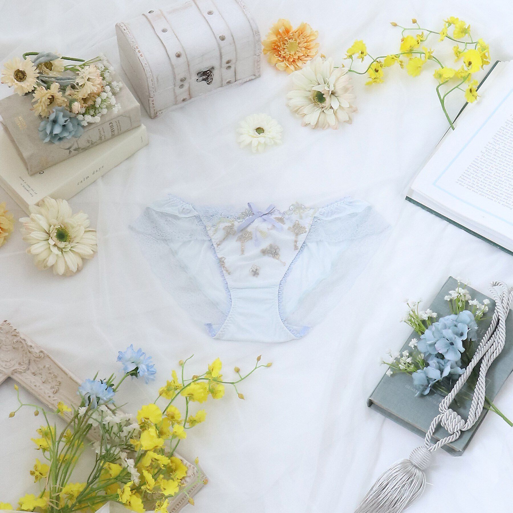 Risa Magli「マロウ ノーマルショーツ」|インナー|ブルー(092)