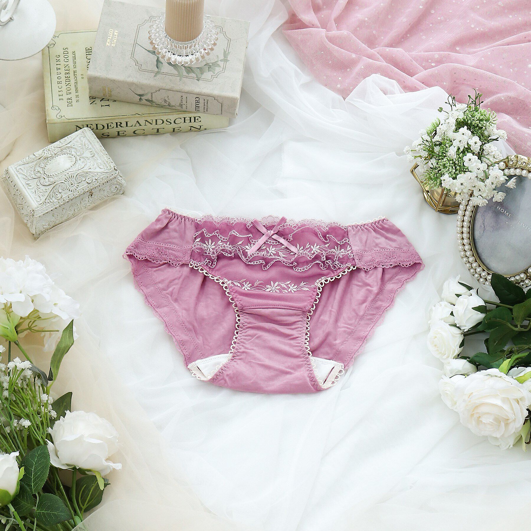 Risa Magli「ラーラ サニタリーショーツ」|インナー|ピンク(070)