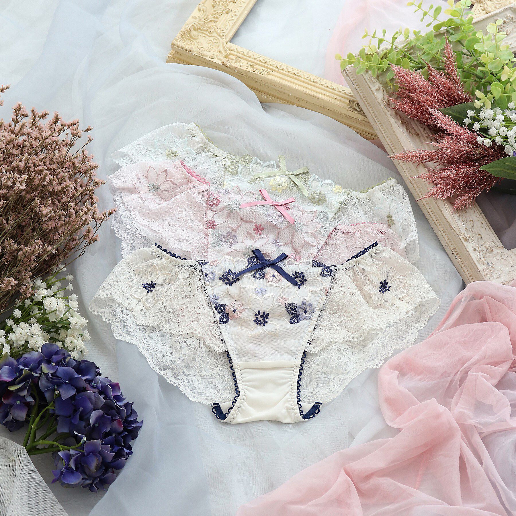 Risa Magli「カモミーユ レースショーツ」|インナー|