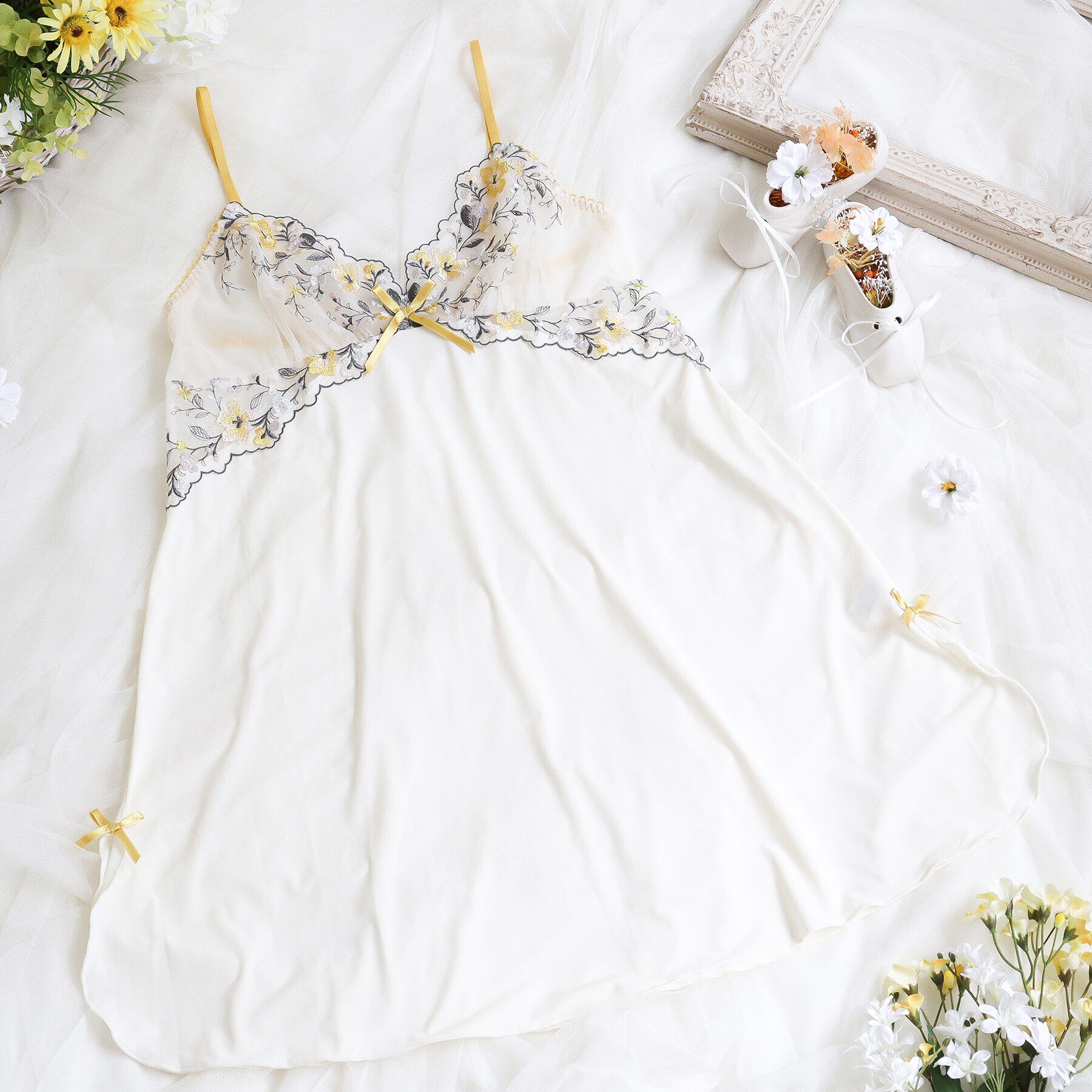 Risa Magli「シェンナ スリップ」|キャミソール|イエロー(032)