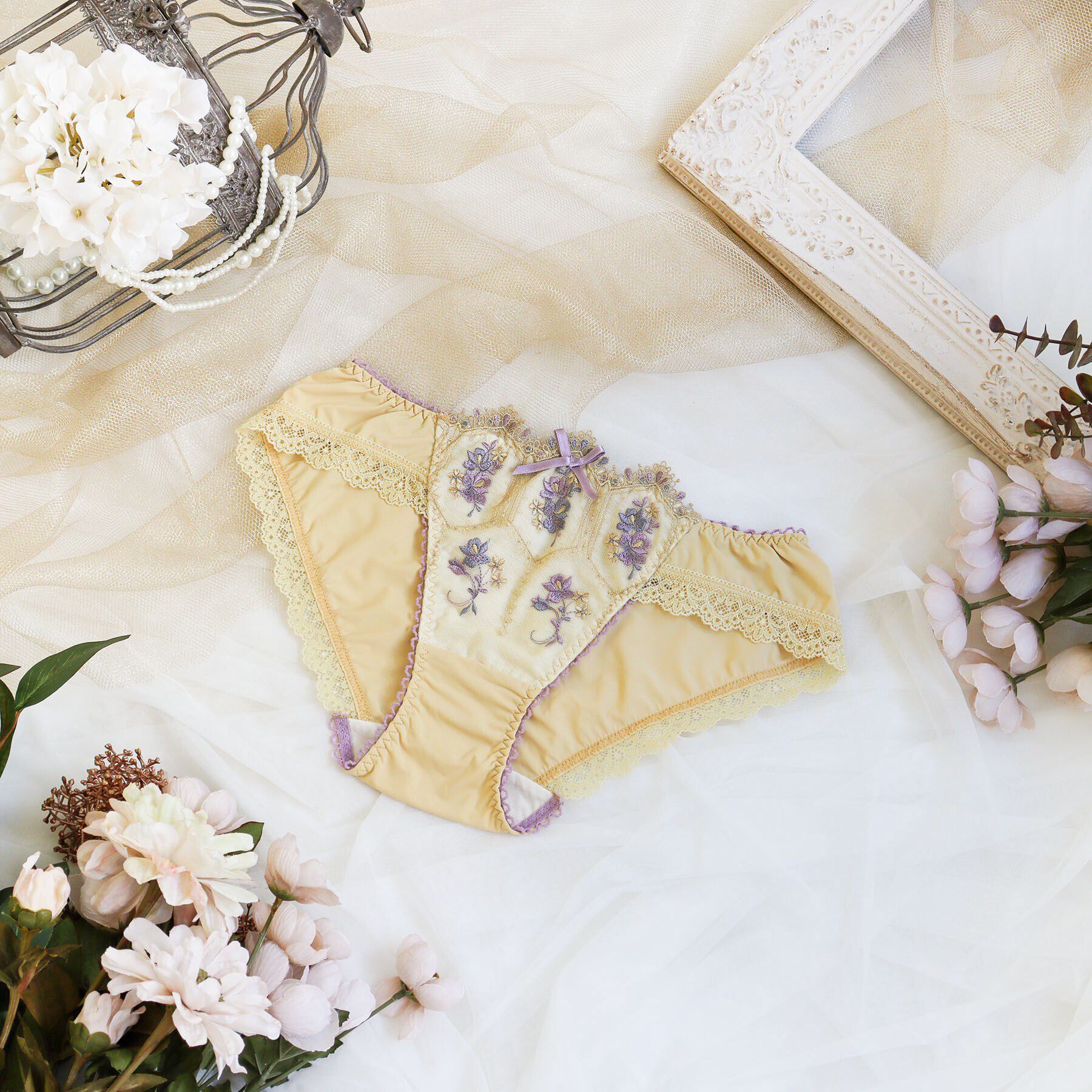 Risa Magli「シーラ ノーマルショーツ」|インナー|マスタード(033)