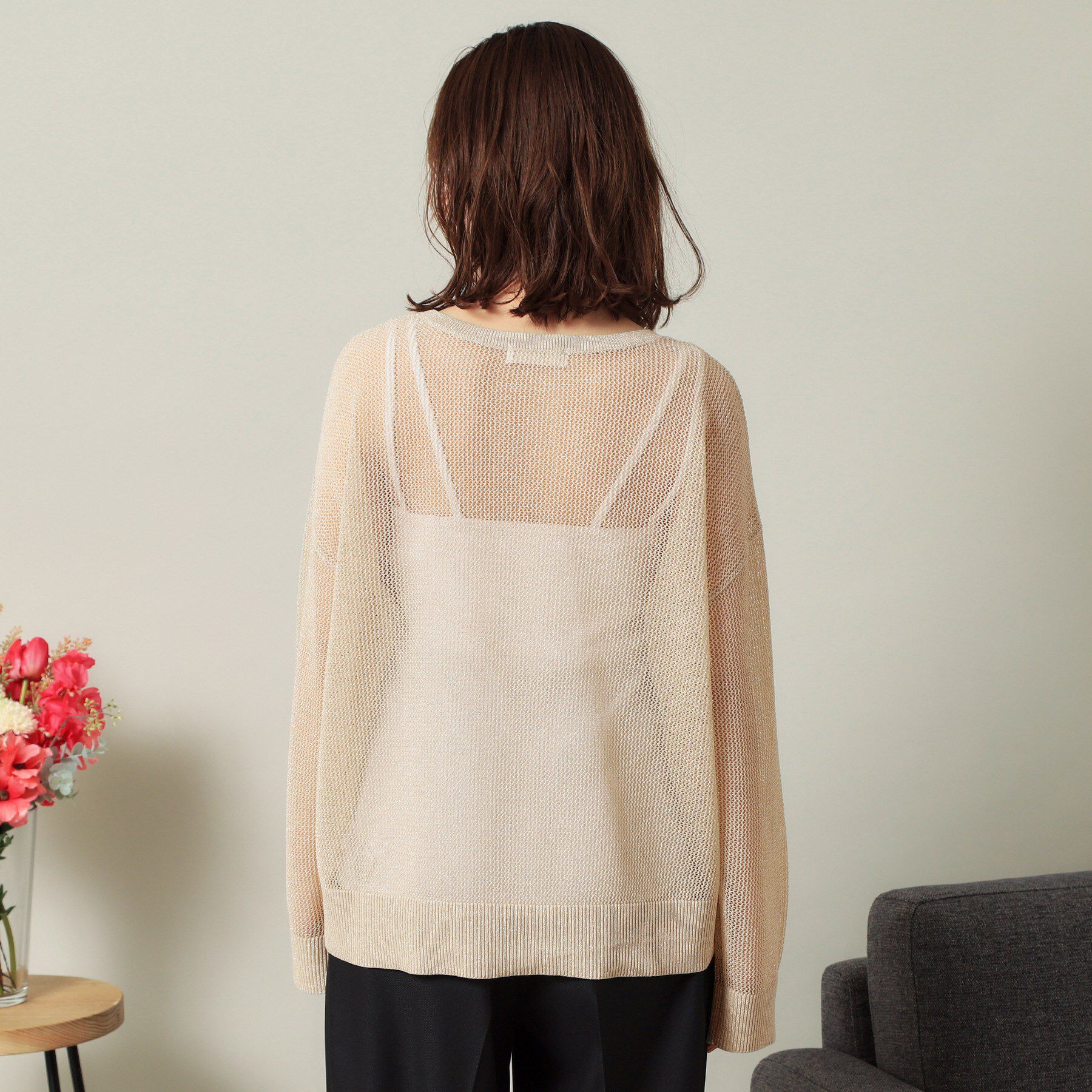 ITS&rsquo;DEMO「【手洗い可】ラメメッシュニット」|ニット・セーター|