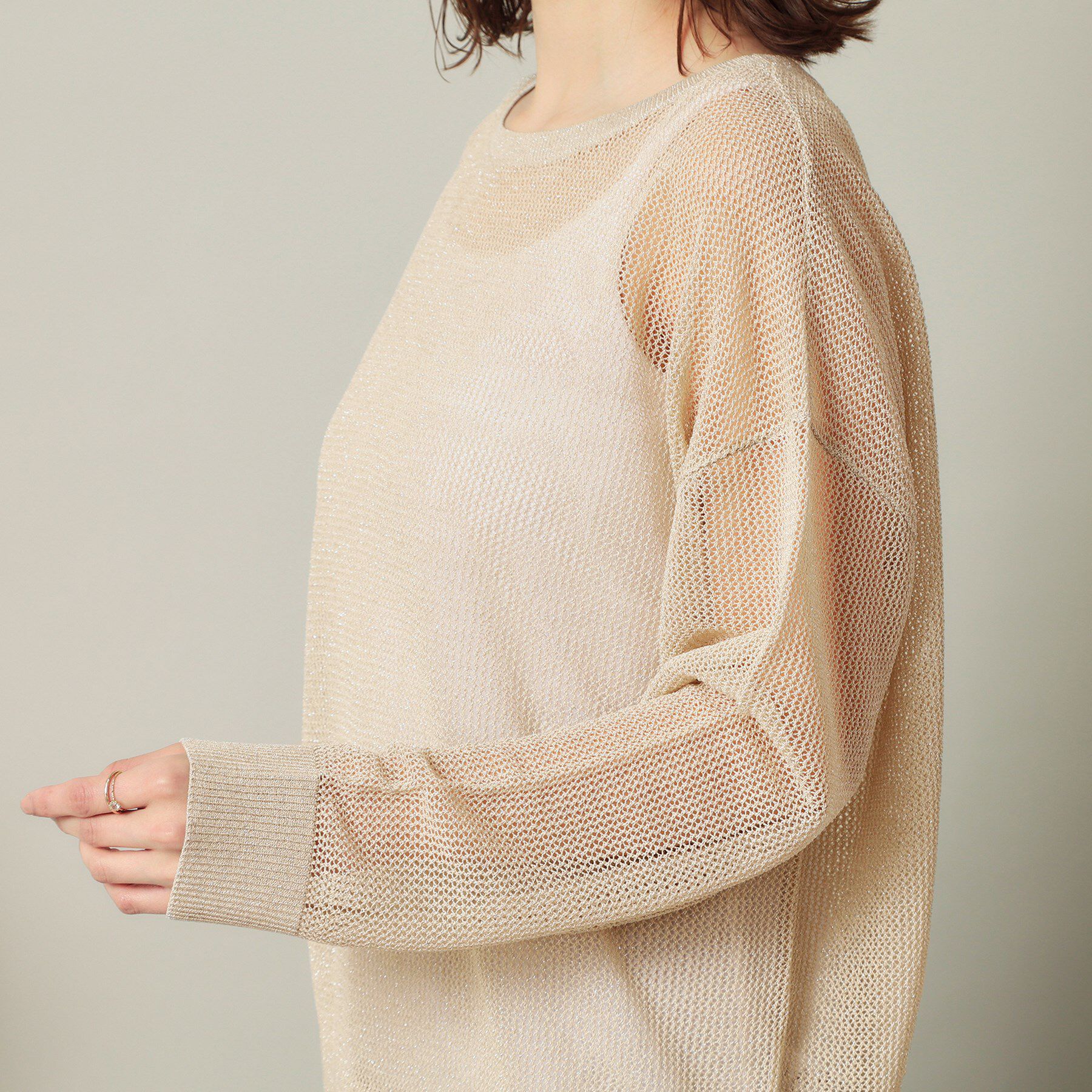 ITS&rsquo;DEMO「【手洗い可】ラメメッシュニット」|ニット・セーター|