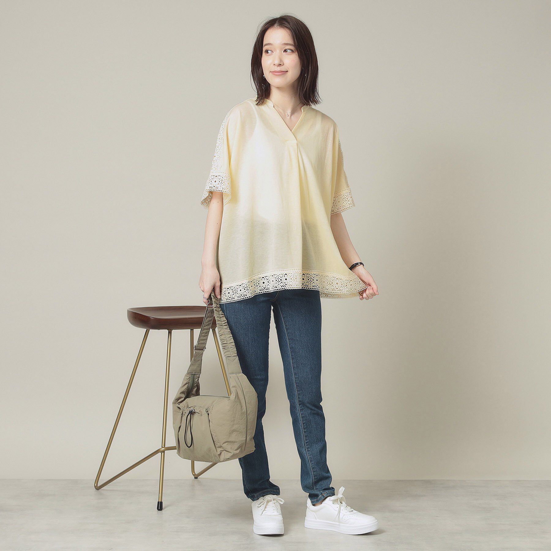 ITS&rsquo;DEMO「【手洗い可】レーススキッパーブラウス」|シャツ・ブラウス|