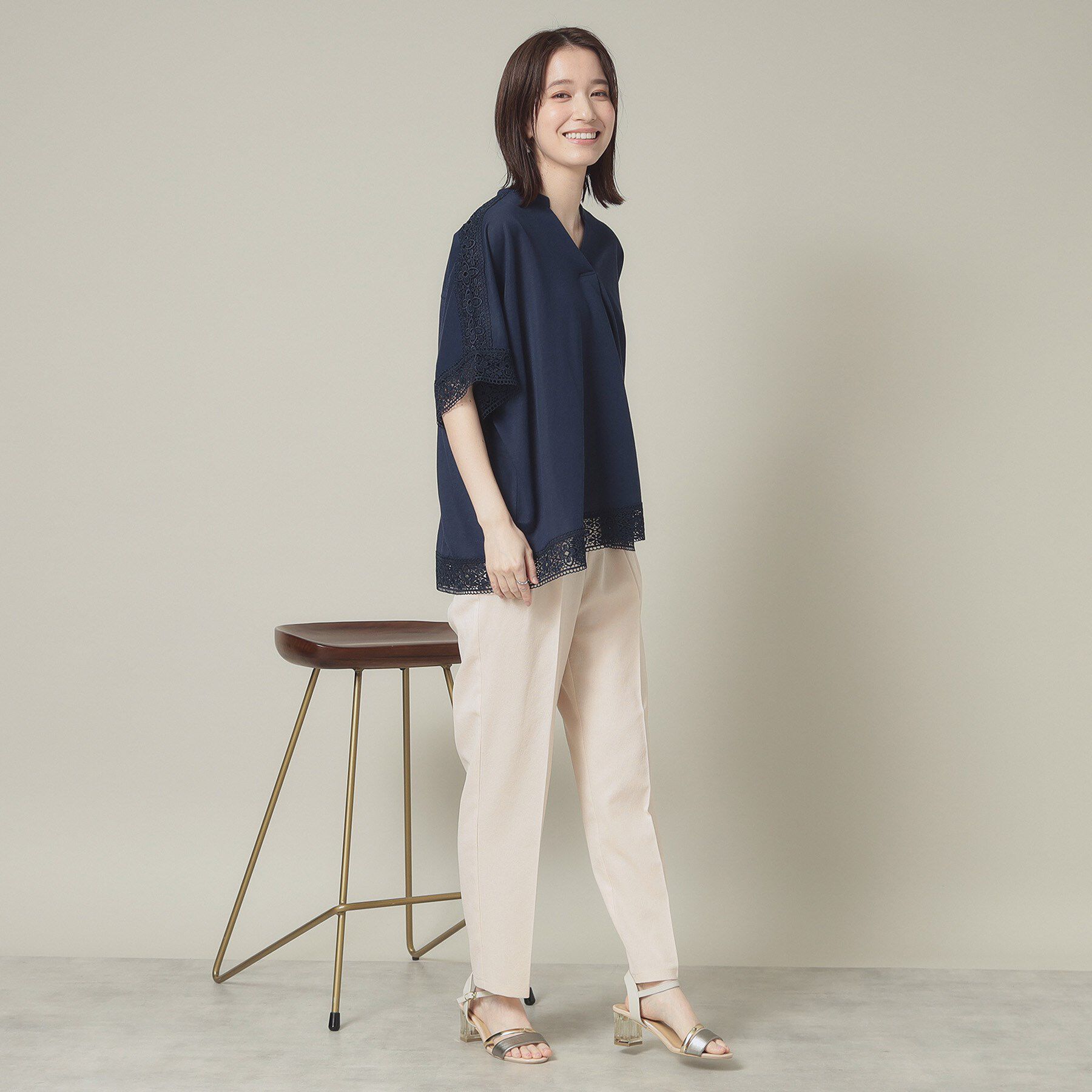 ITS&rsquo;DEMO「【手洗い可】レーススキッパーブラウス」|シャツ・ブラウス|