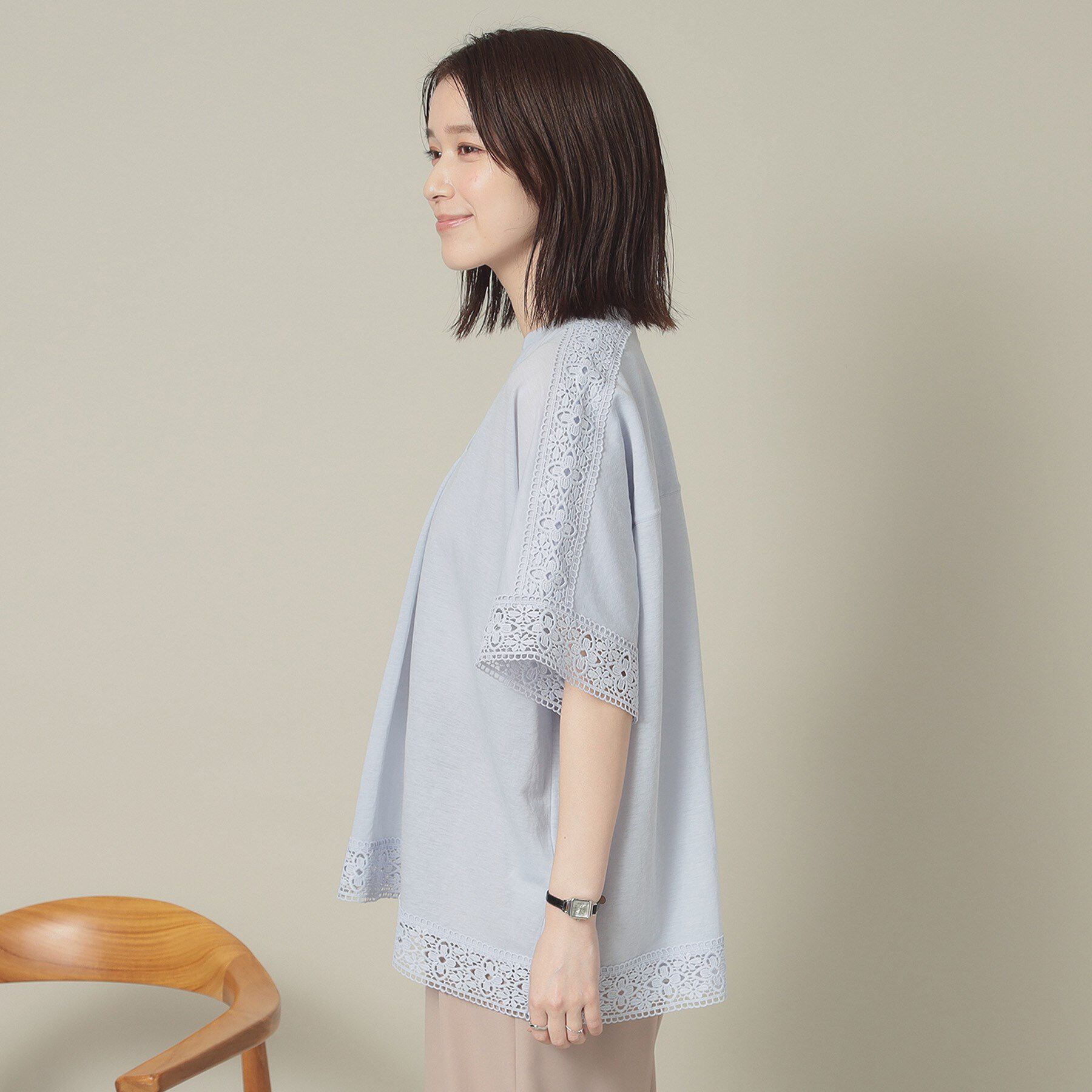ITS&rsquo;DEMO「【手洗い可】レーススキッパーブラウス」|シャツ・ブラウス|