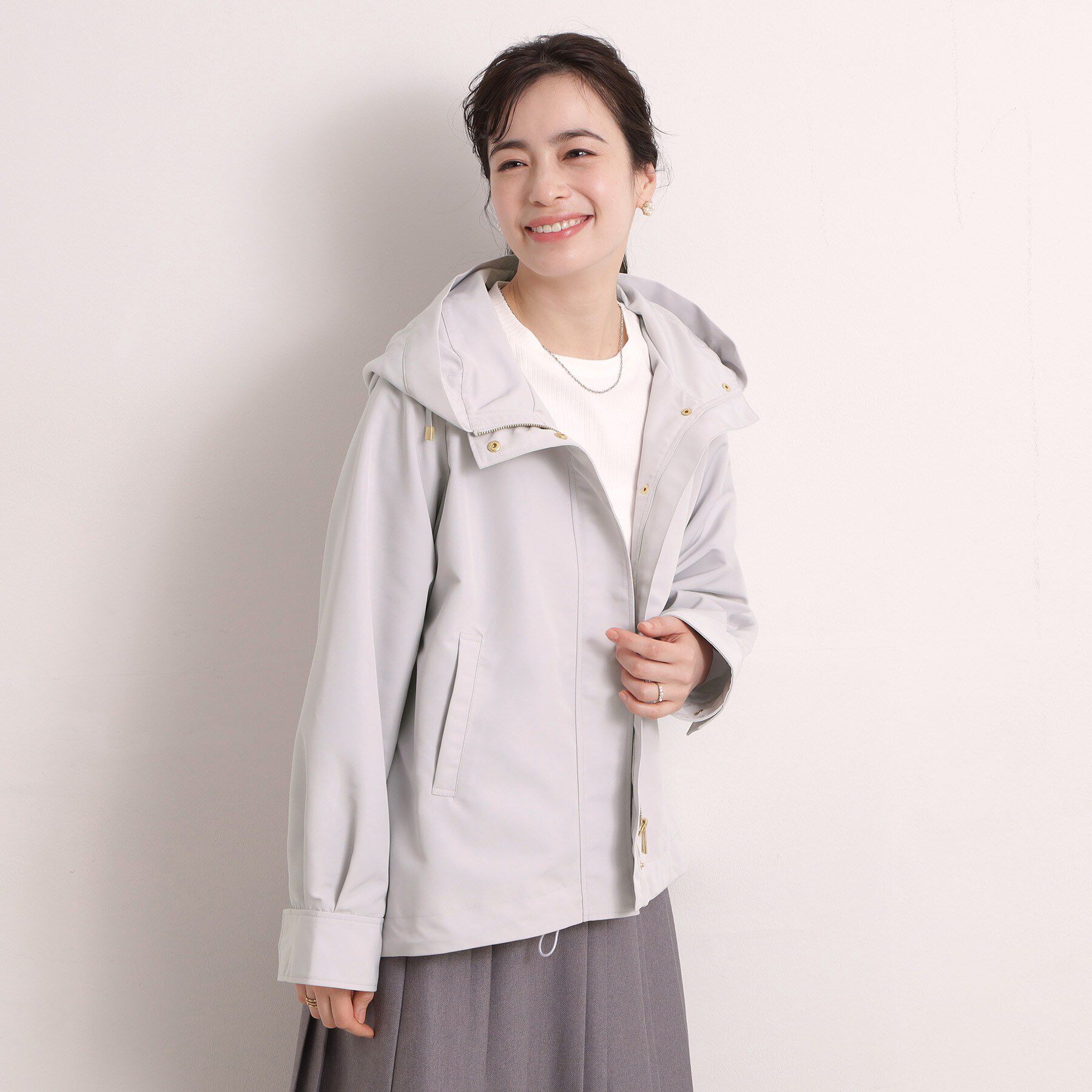 ITS&rsquo;DEMO「【撥水・花粉防止／手洗い可】マウンテンパーカー」|その他|ライトグレー(011