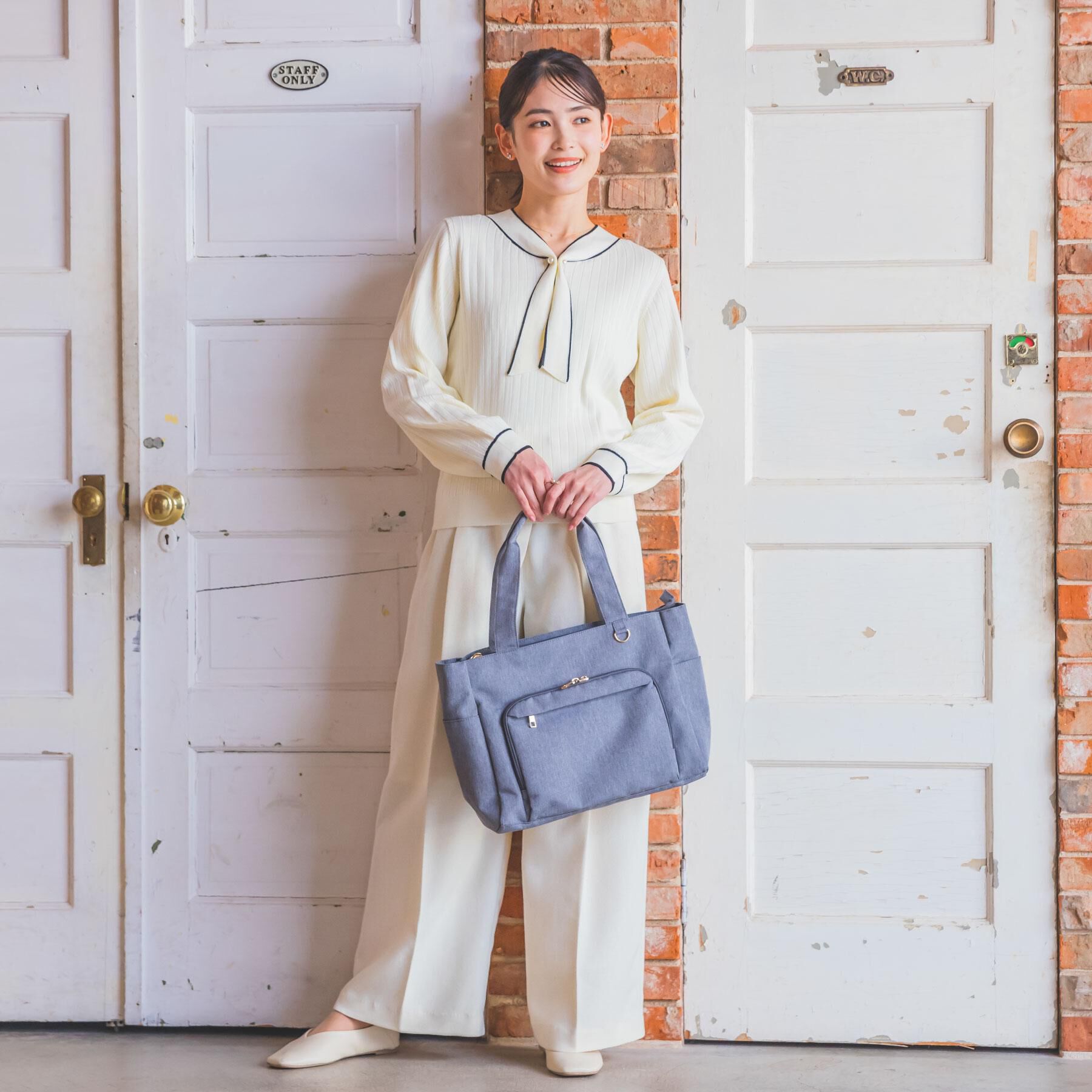 ITS&rsquo;DEMO「【手洗い可】配色ボウタイニット」|ニット・セーター|