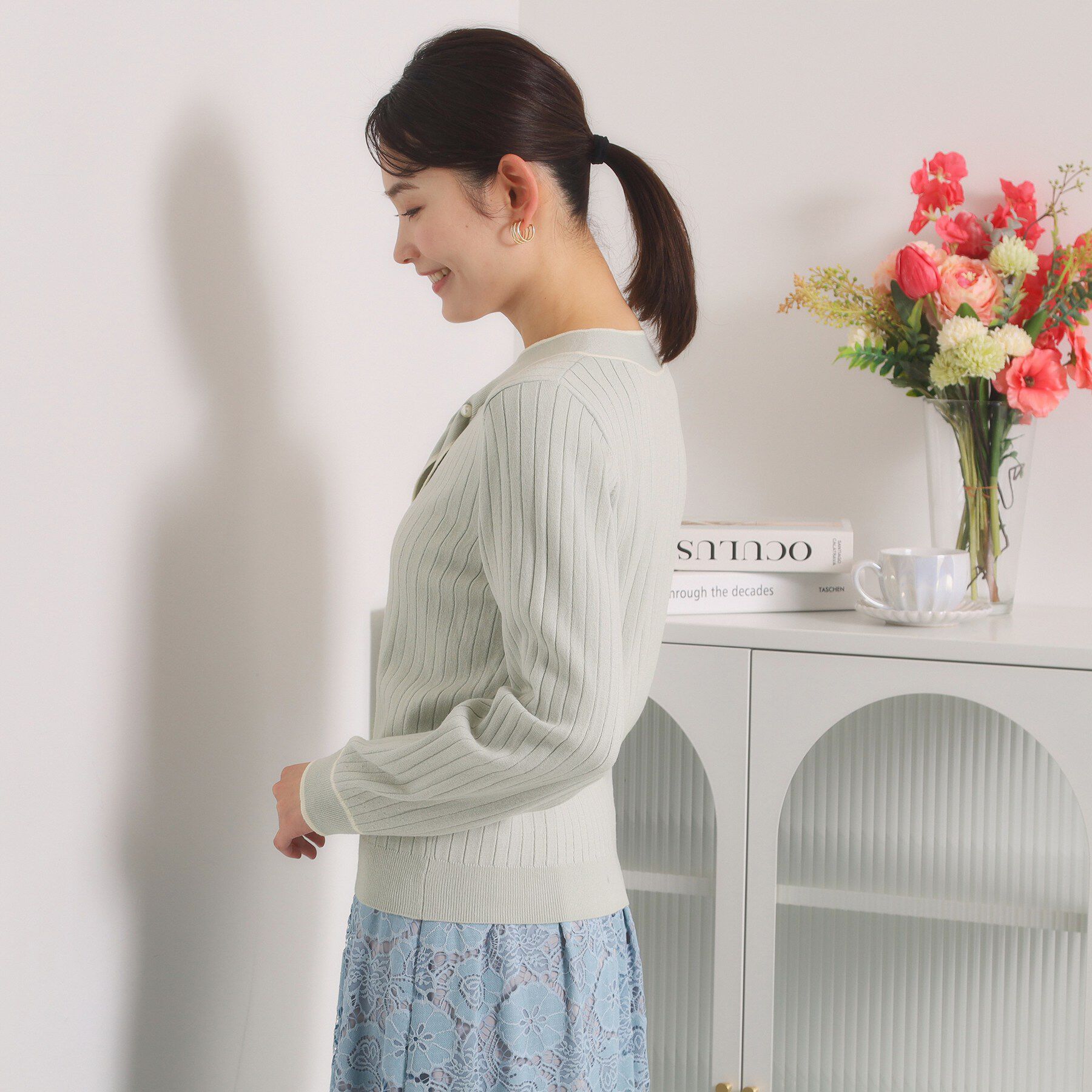 ITS&rsquo;DEMO「【手洗い可】配色ボウタイニット」|ニット・セーター|