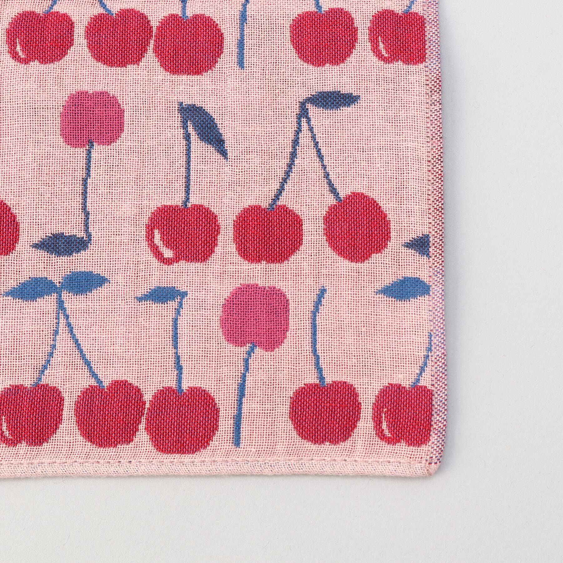 212 KITCHEN STORE「3重ガーゼはんかち さくらんぼ」|ハンカチ|