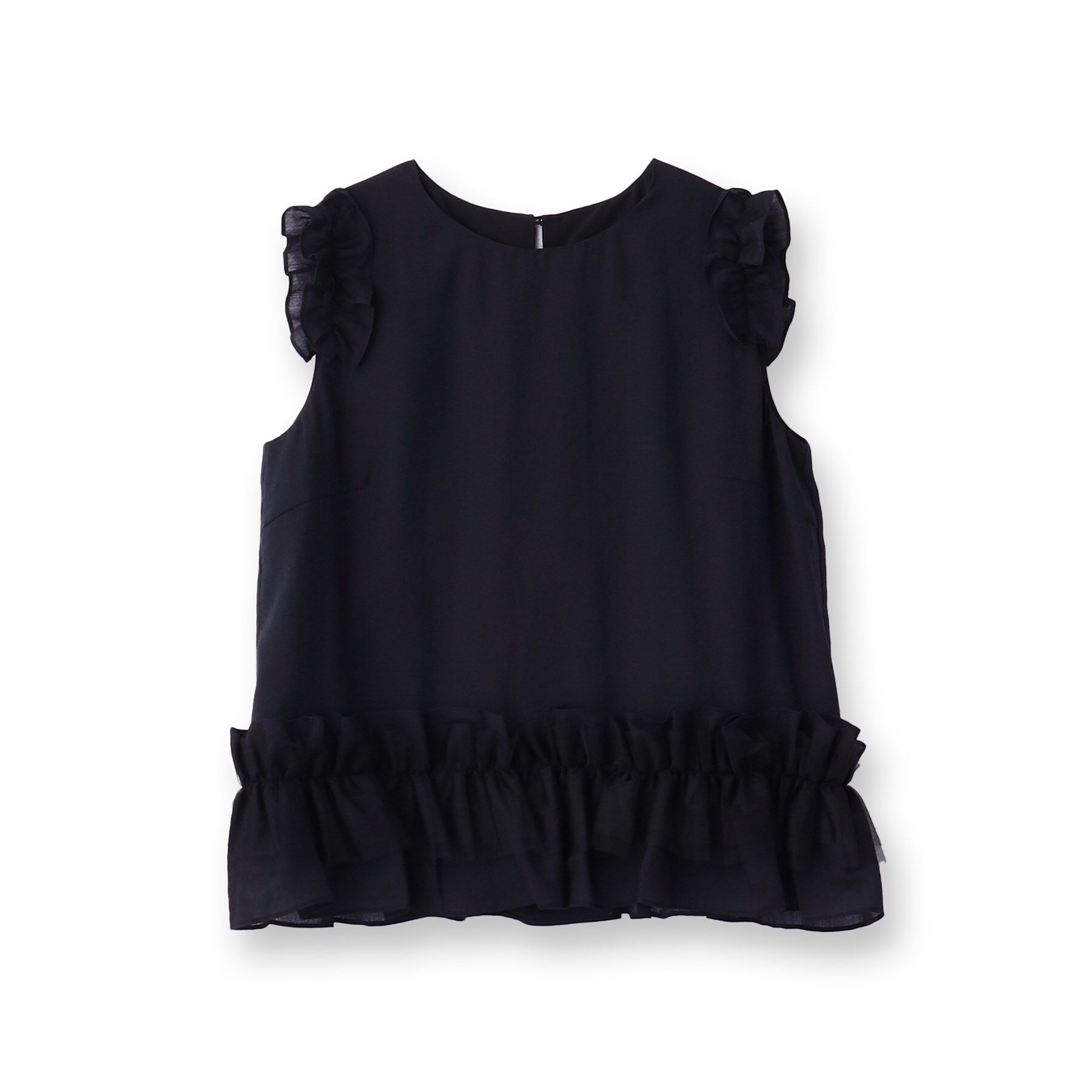 SunaUna「【フリル＆フリル／大人フェミニン】チュニックブラウス」|シャツ・ブラウス|