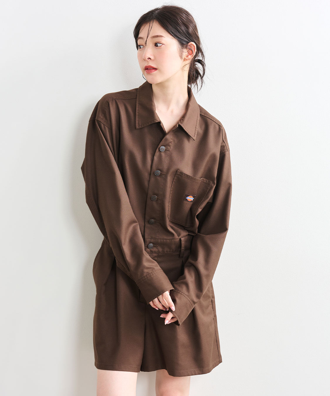 COCO DEAL「《COCO DEAL/Dickies(R)》シャツオールインワン」|オールインワン|