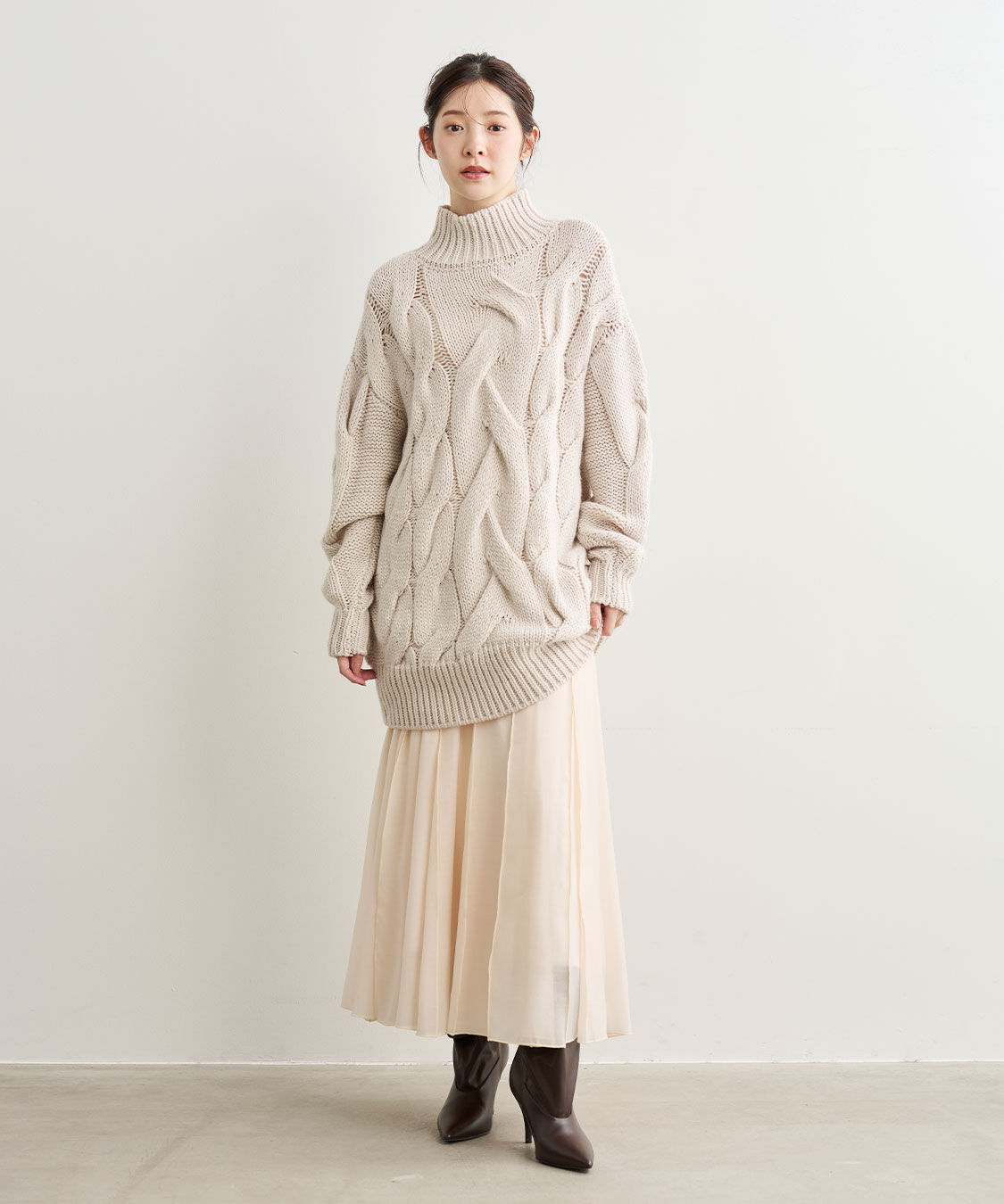 COCO DEAL「ケーブルニットミニワンピース」|ワンピース|