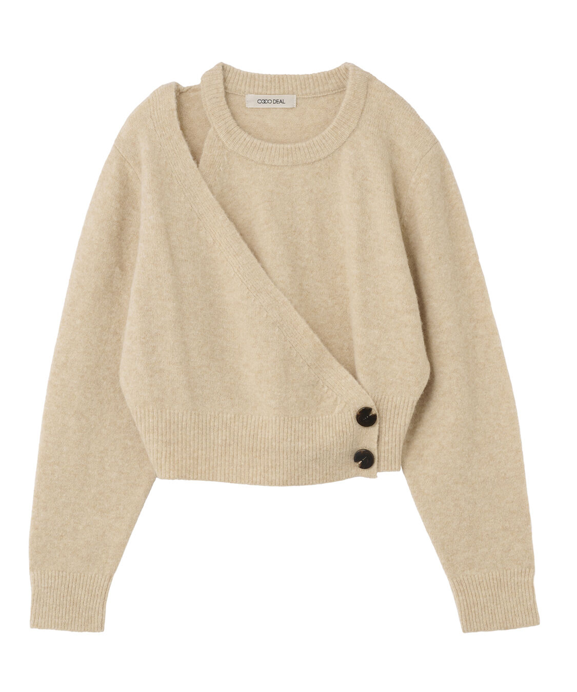 COCO DEAL「レイヤード風アシメニット」|ニット・セーター|