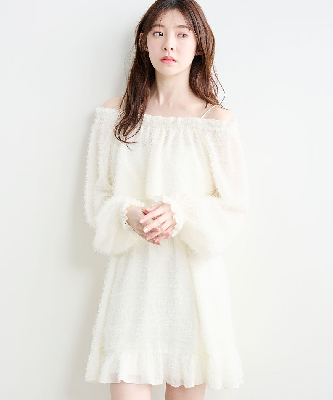 COCO DEAL「フラッフィーオフショルミニワンピース」|ワンピース|