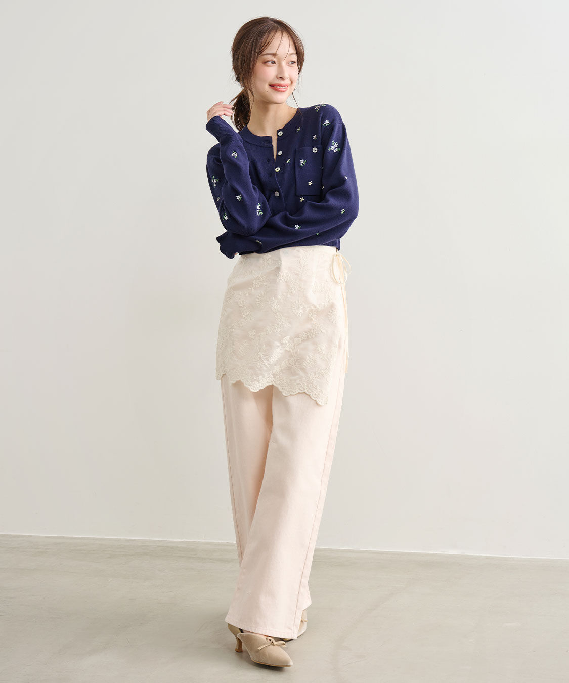 COCO DEAL「バレルワイドデニム/製品染めパンツ」|デニム|