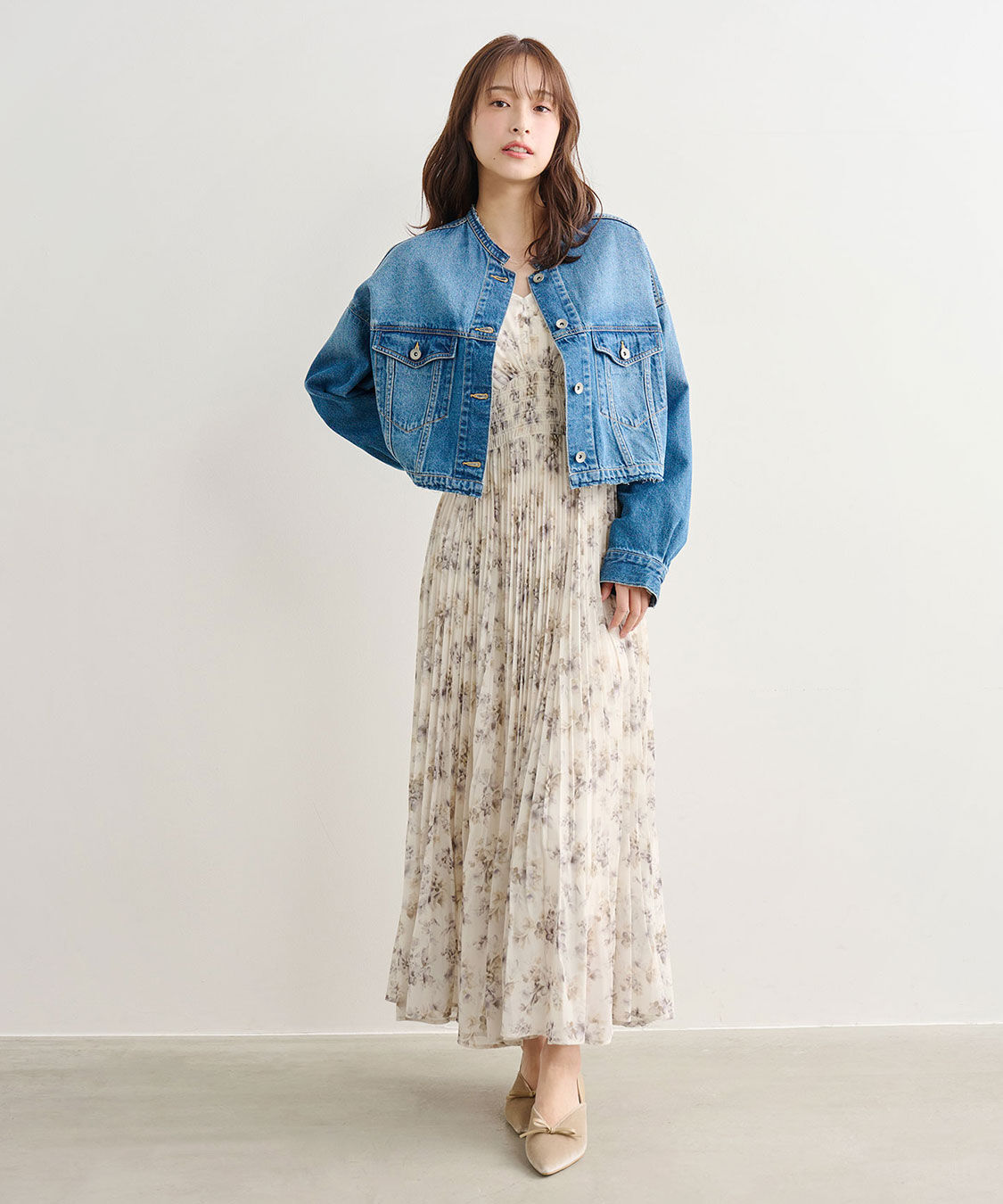 COCO DEAL「フラワープリントプリーツワンピース」|ワンピース|