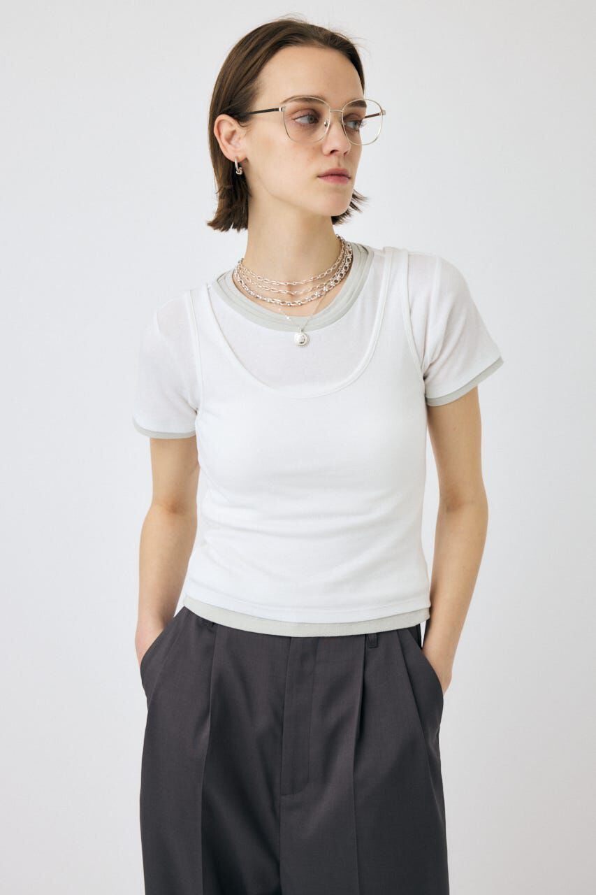 MOUSSY「LAYERED セット TEE」|Tシャツ・カットソー|