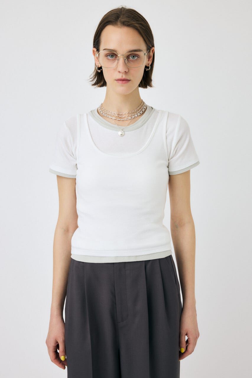 MOUSSY「LAYERED セット TEE」|Tシャツ・カットソー|