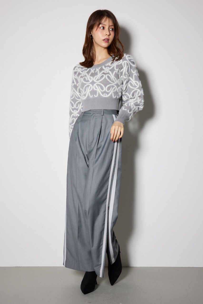 rienda「サイドWラインジャストウエスト パンツ」|その他|