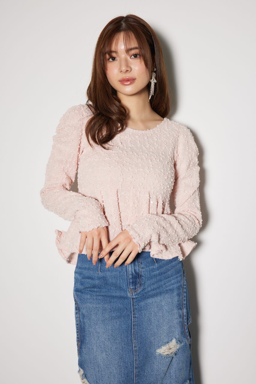 rienda「カットレースペプラムトップス」|Tシャツ・カットソー|