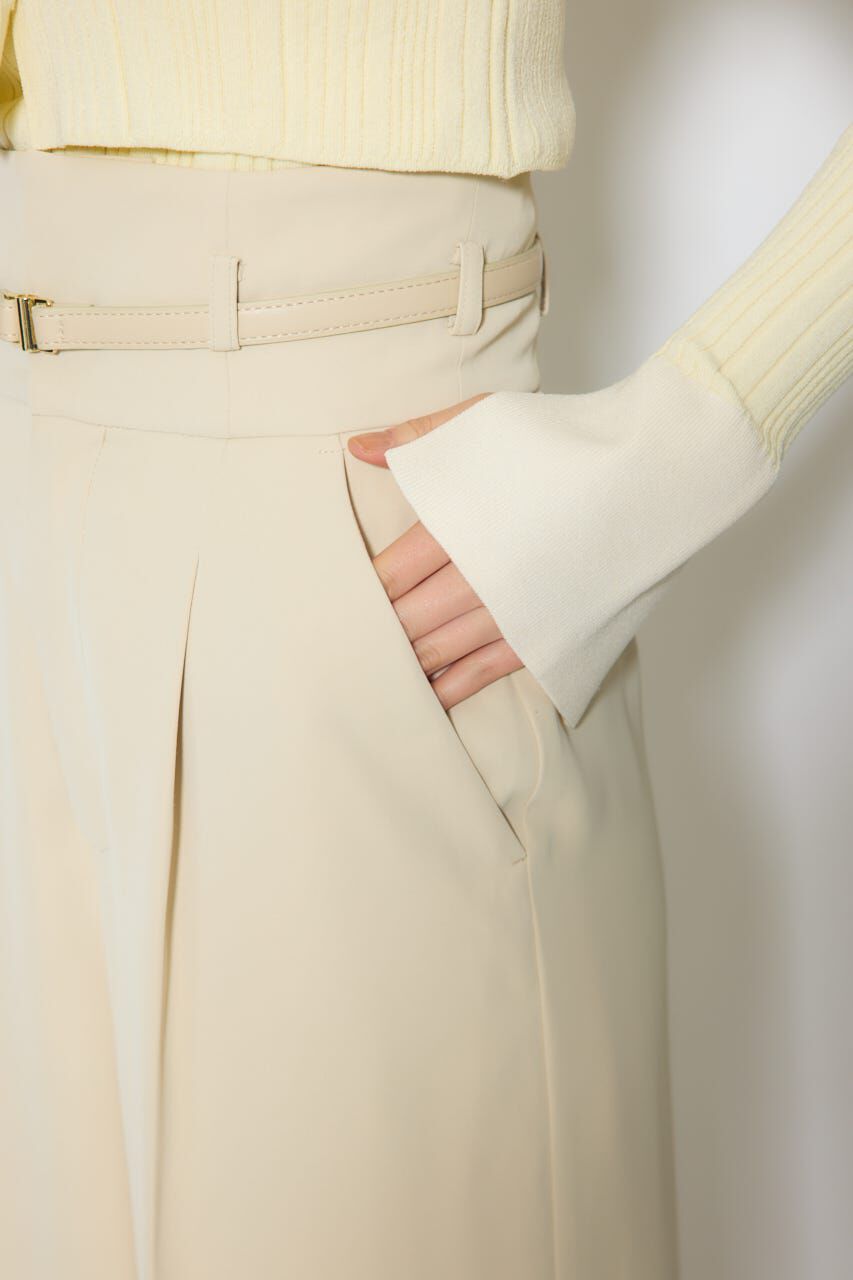 rienda「ベルトポイントハイウエストワイドパンツ」|その他|