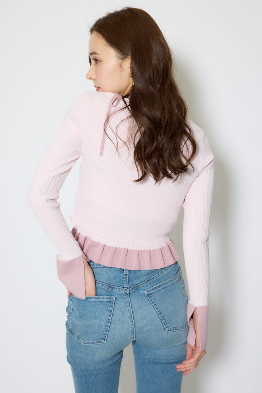 rienda「ペプラムキャミセットニットカーディガン」|カーディガン|