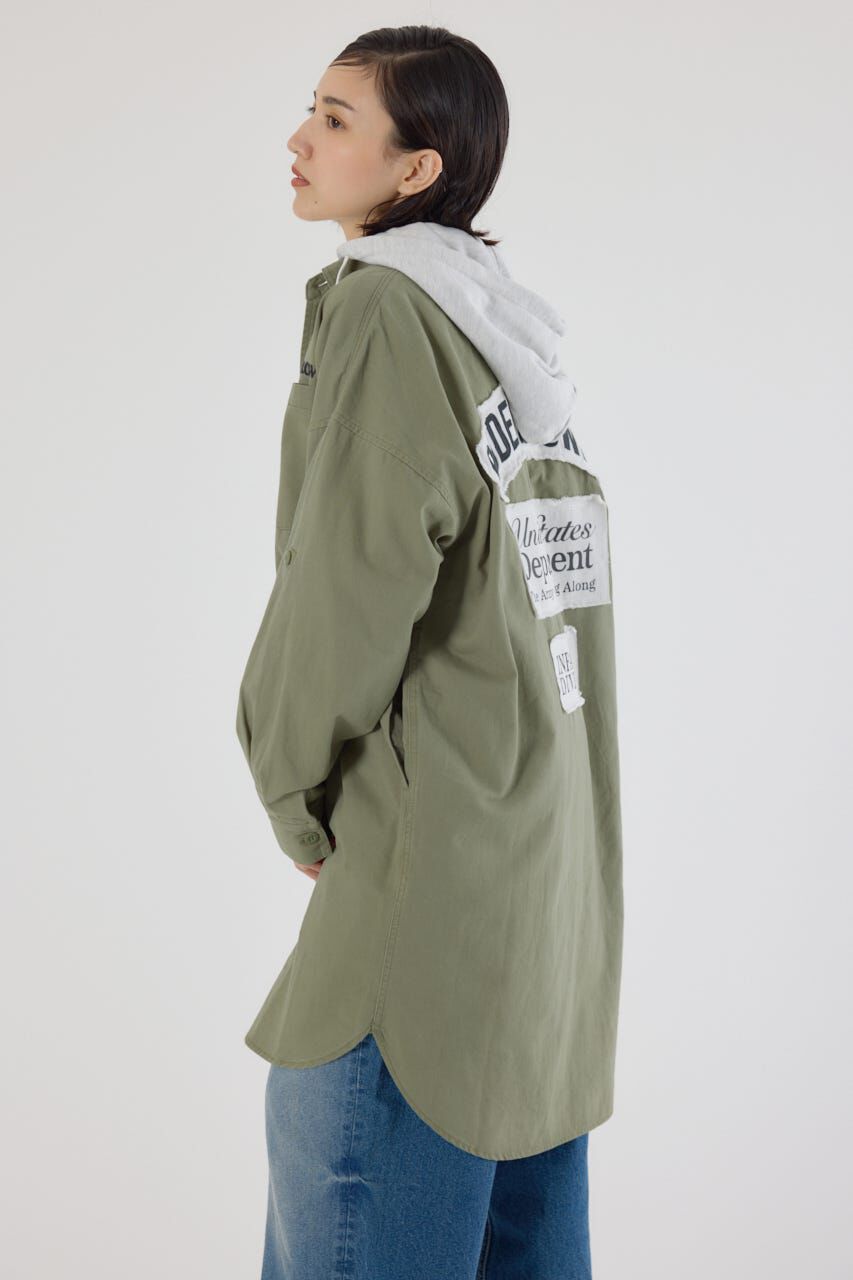 RODEO CROWNS「フード付きロゴシャツワンピース」|ワンピース|