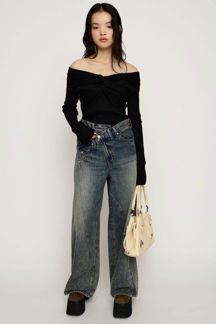 SLY「J／W SWITCHING STRAIGHT パンツ」|デニム|