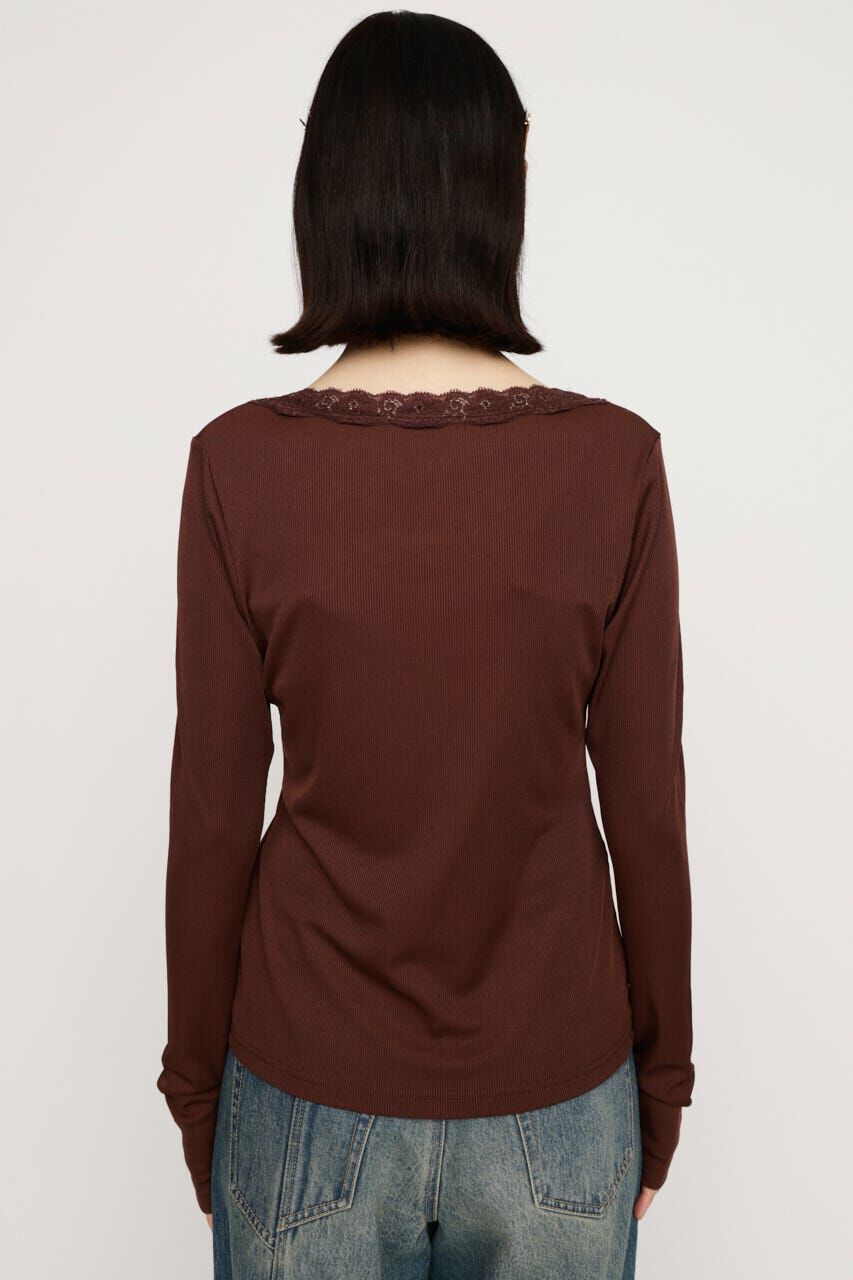 SLY「LACE DOCKING CUT トップス」|Tシャツ・カットソー|