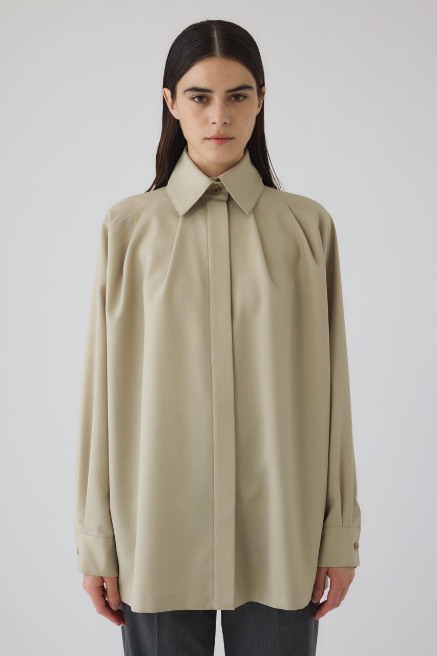 RIM.ARK 「High collar classic blouse」|シャツ・ブラウス|BEG